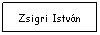 Text Box: Zsigri Istvn
