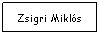 Text Box: Zsigri Mikls
